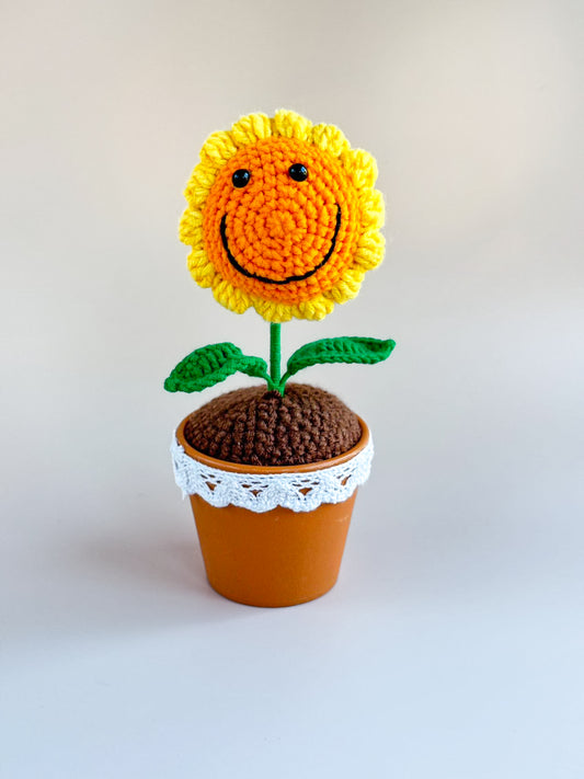 Smile Face Sunflower Bonsai