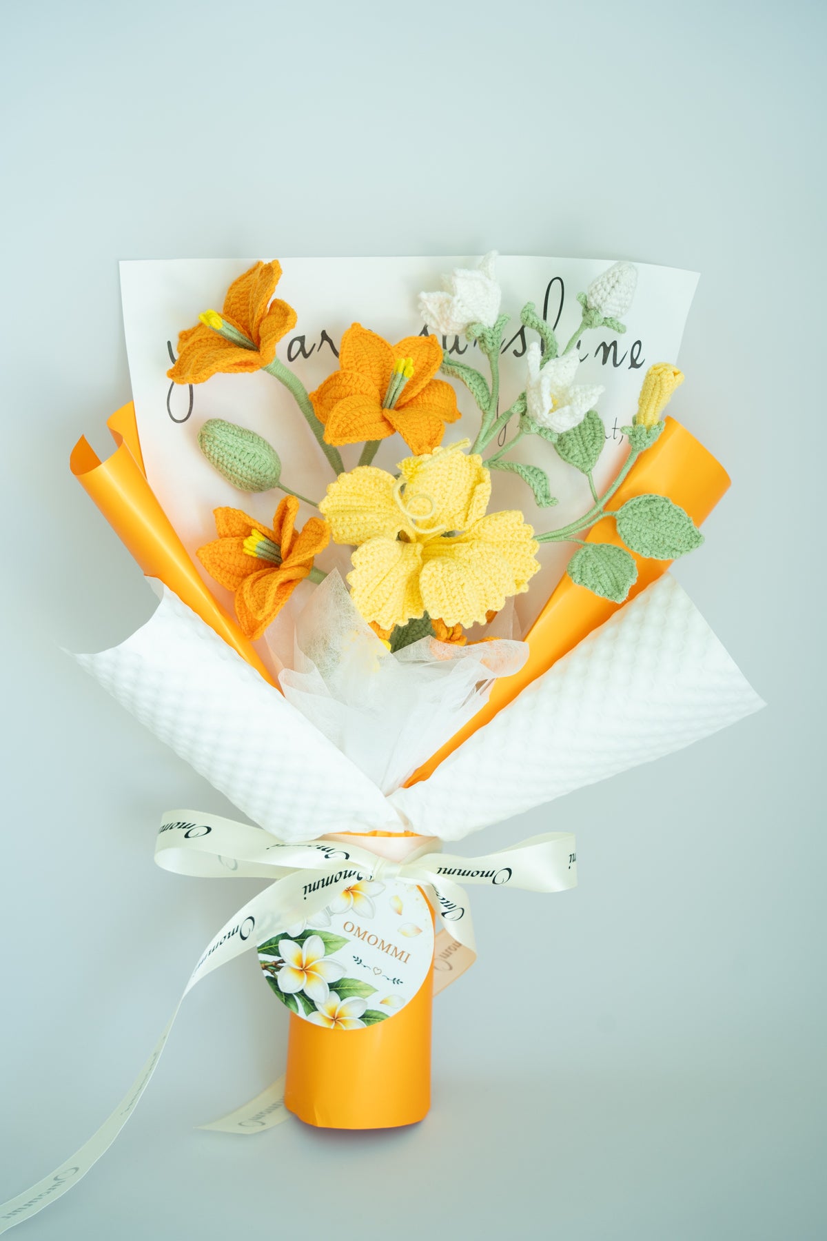 Sunshine Crochet Flower Bouquet | Trumpet Vine & Lily