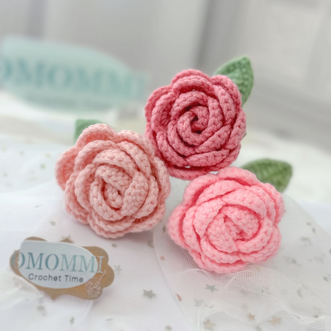 Crochet Solid Color Rose