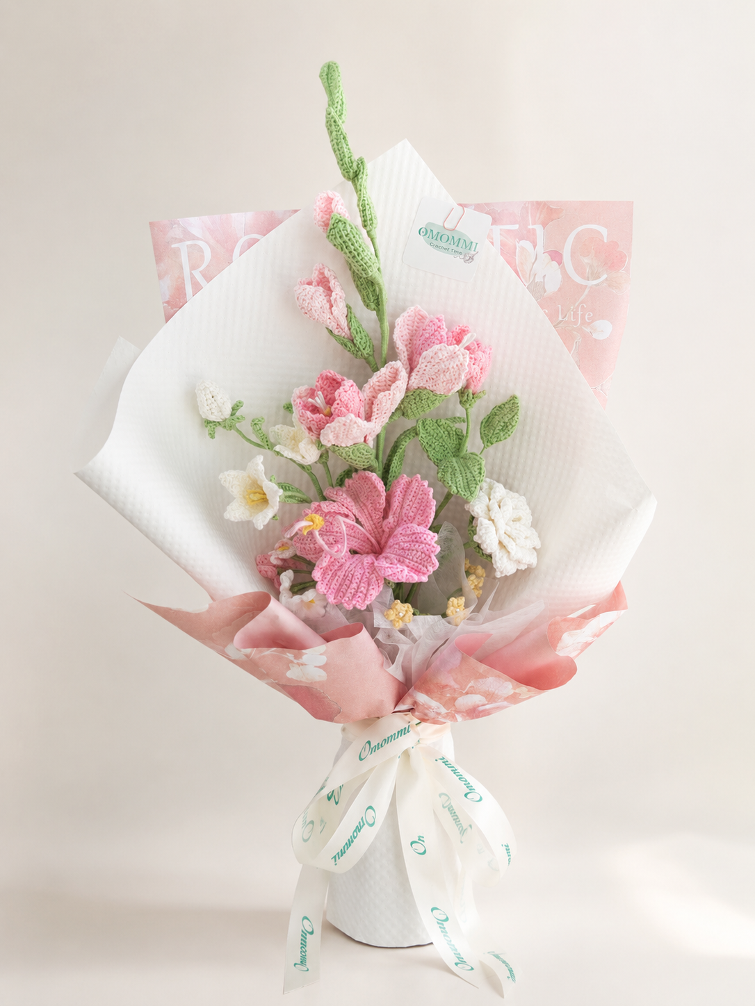 Pink Garden Crochet Bouquet