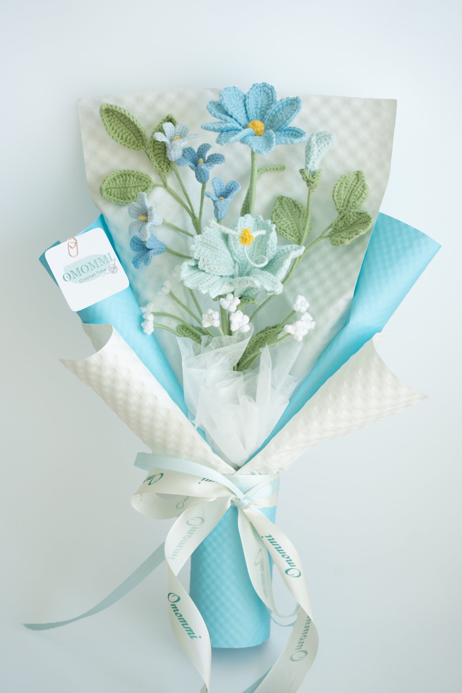 Blue Trumpet Vine Crochet Bouquet