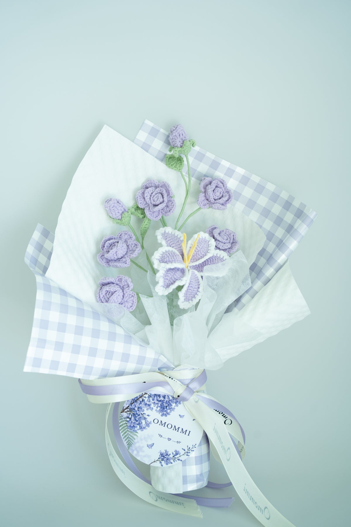Lavender Days | Parrot Tulip & Barbie Rose Crochet Bouquet