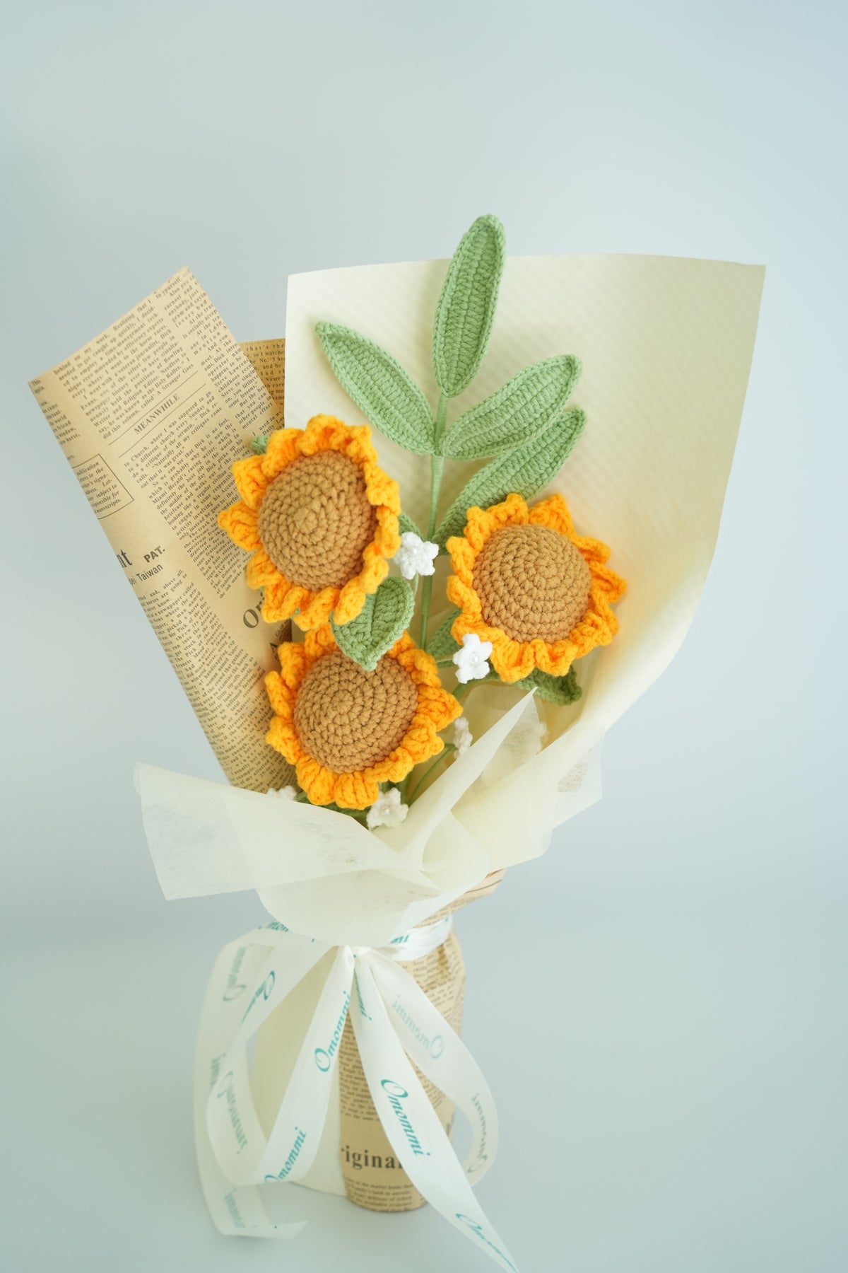 Soft Crochet Single-Layer Sunflower Bouquet – Warm Everlasting Gift