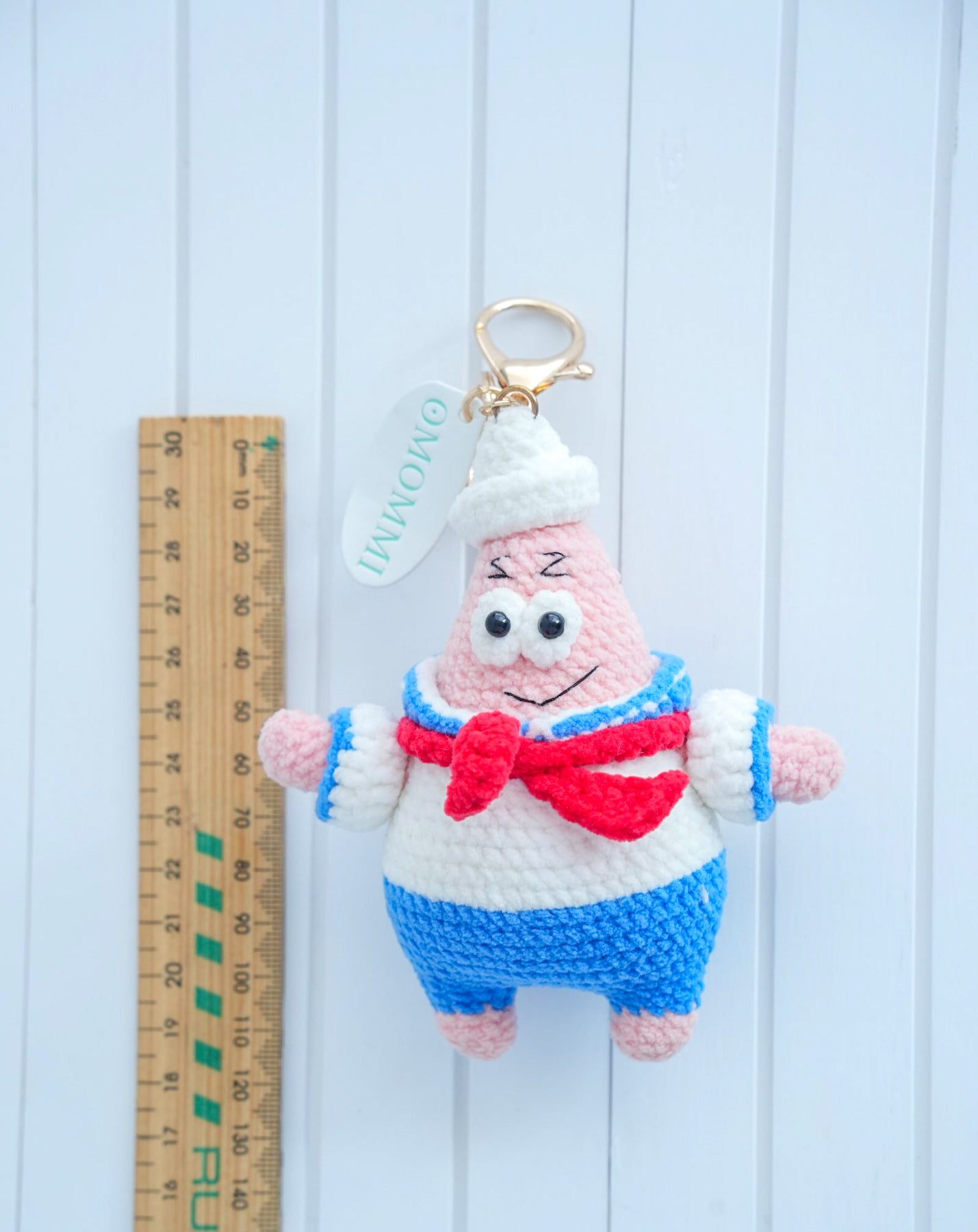 Crochet Sponge Character Keychain