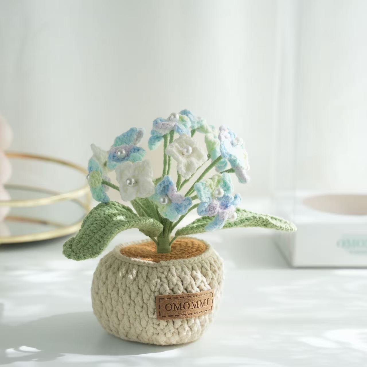 Handmade Crochet Hydrangea Potted Plant