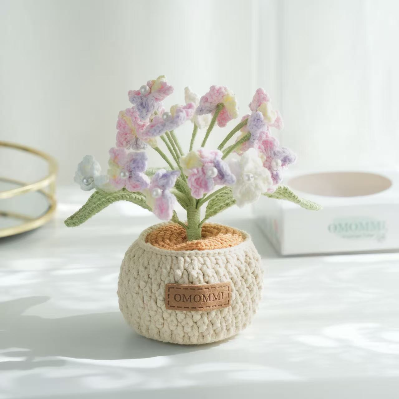 Handmade Crochet Hydrangea Potted Plant