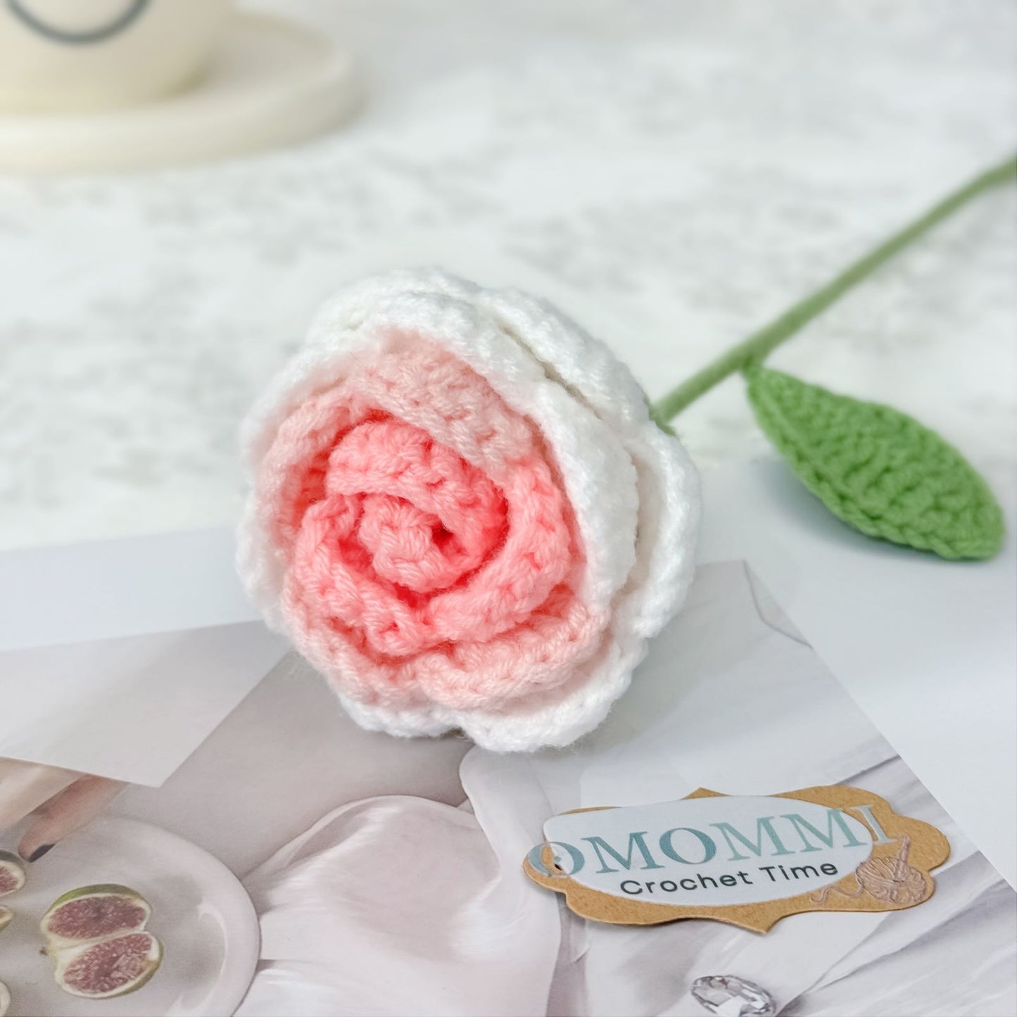 Crochet Bicolor Rose