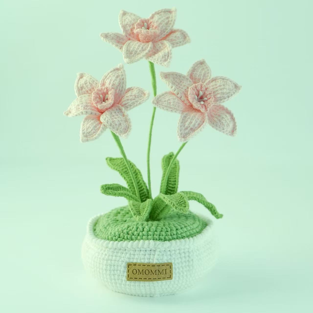 Handmade Crochet Potted Daffodils – Exclusive Design with Gift Box