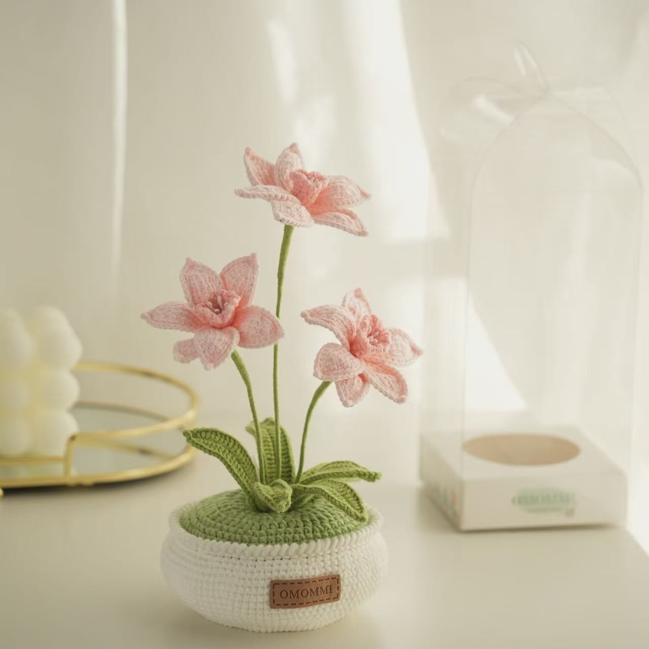 Handmade Crochet Potted Daffodils – Exclusive Design with Gift Box