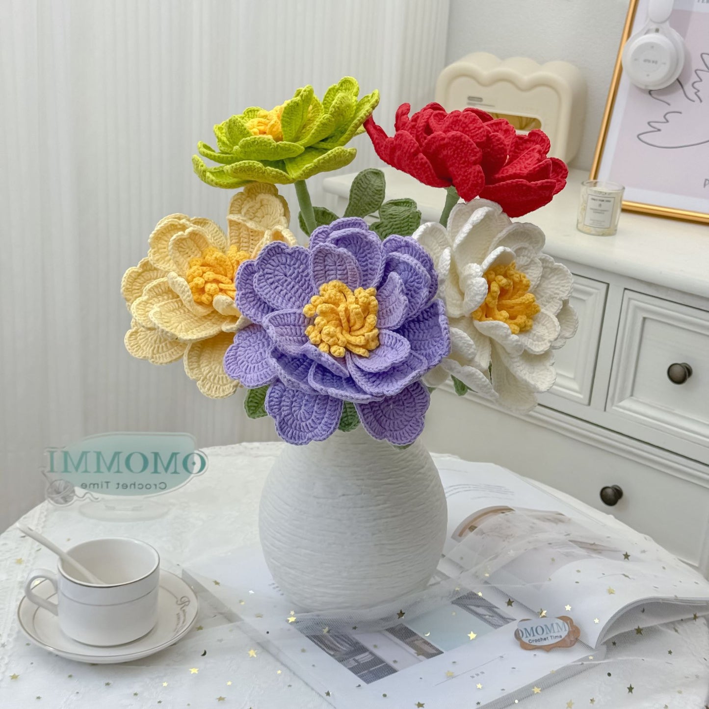 Crochet Peony Blossoms