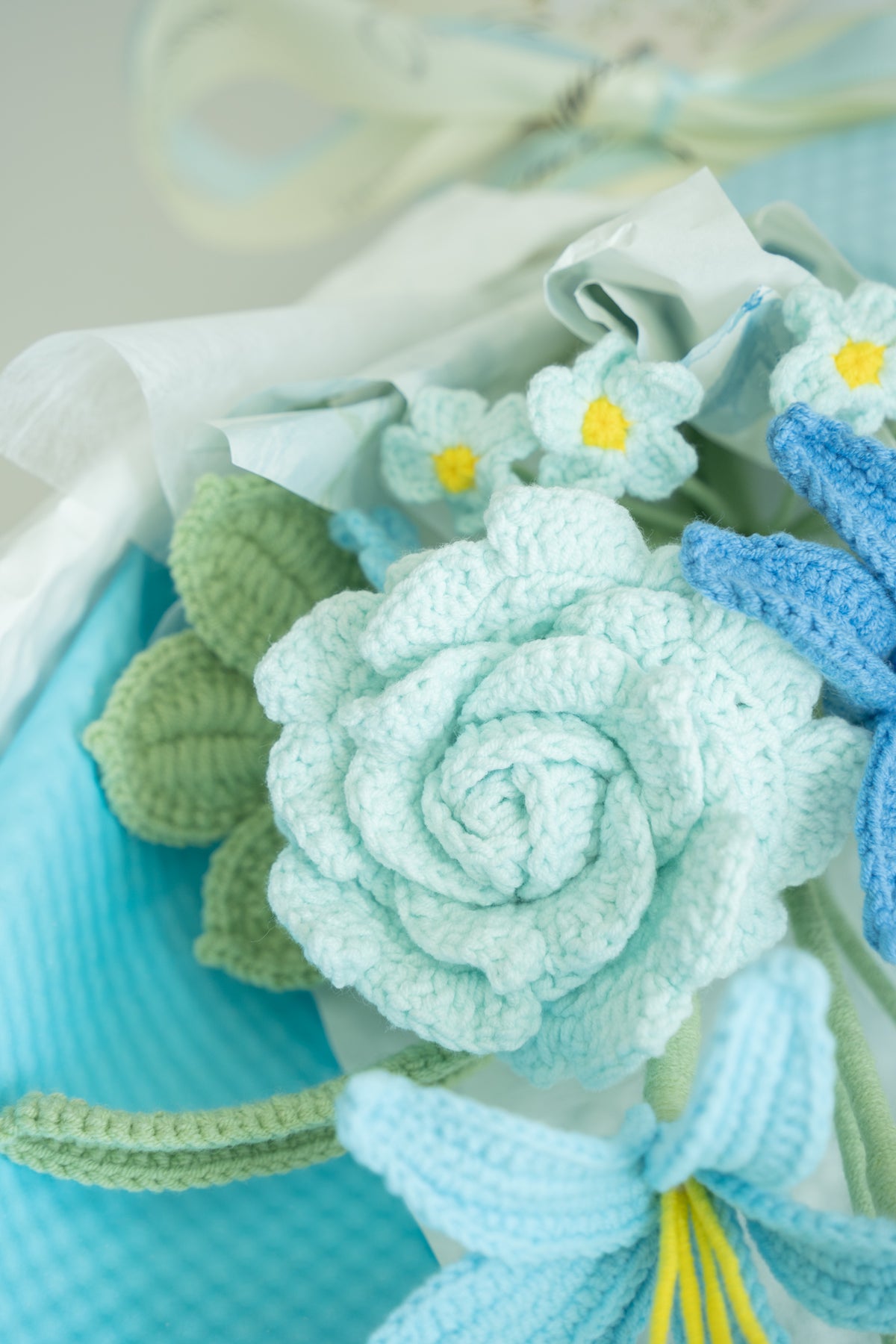 Blue Skies | Yanzhikou & Rain Lily Crochet Bouquet